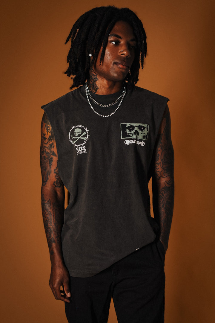 BRAINCASE GREYDAY MUSCLE TEE