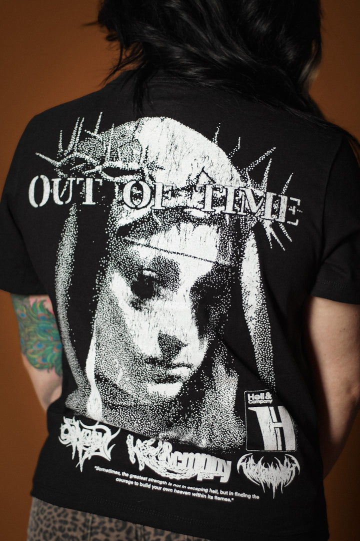 OUT OF TIME CROP TEE
