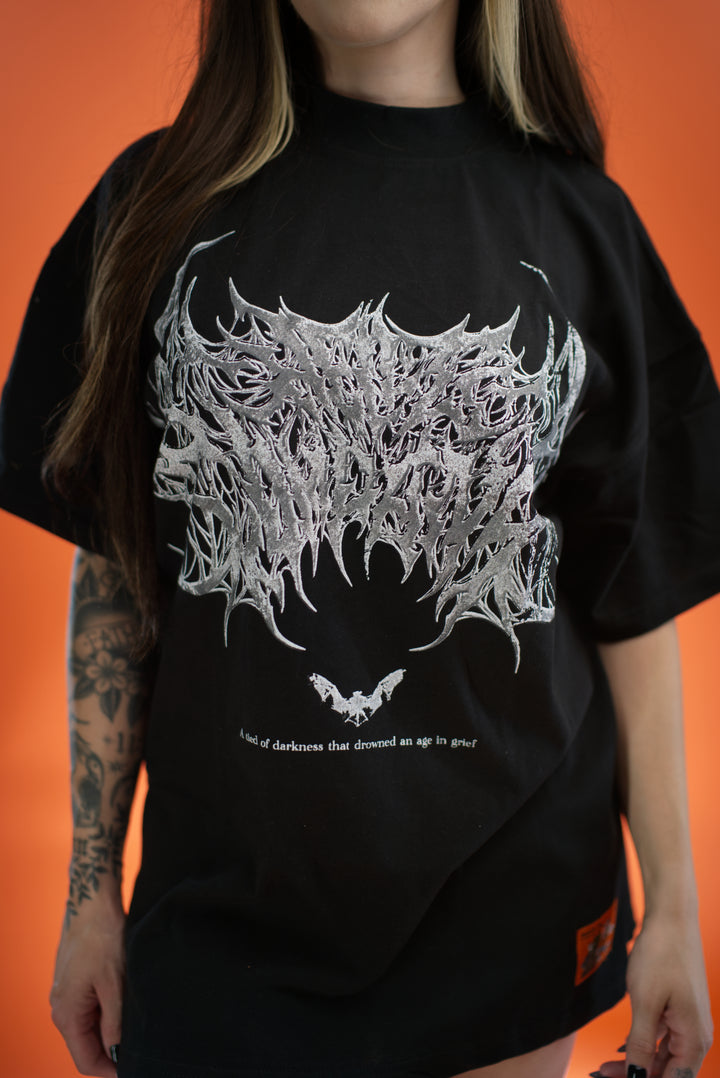 hell and company hell & co black death t shirt up close
