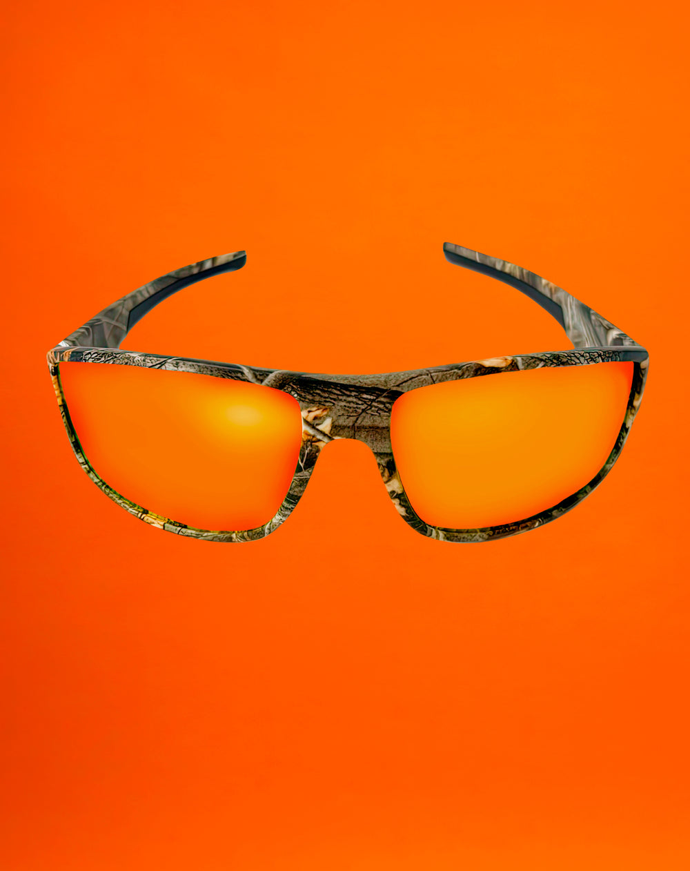 Hell & Company Hell & Co Swamp Camouflage sunglasses scorched with orange lenses side front