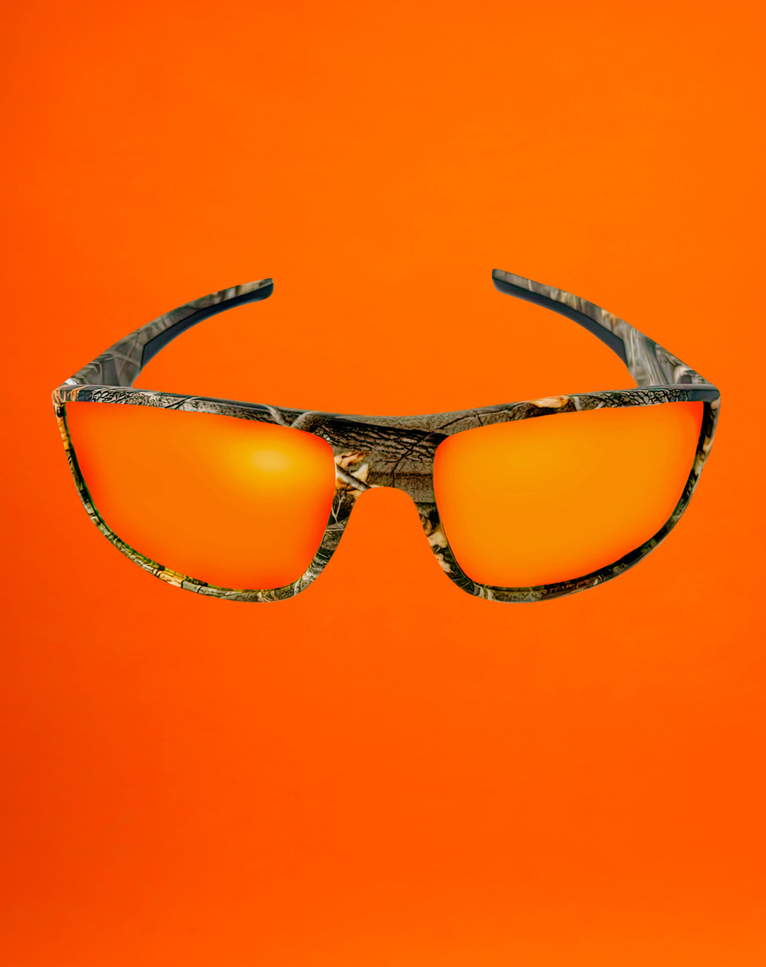 Hell & Company Hell & Co Swamp Camouflage sunglasses scorched with orange lenses side front