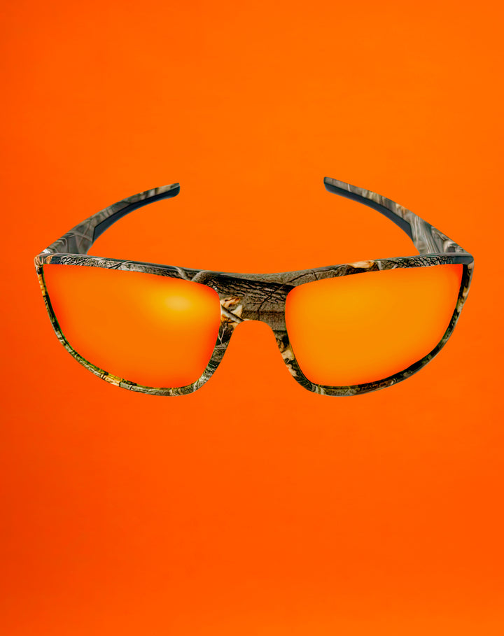 Hell & Company Hell & Co Swamp Camouflage sunglasses scorched with orange lenses side front