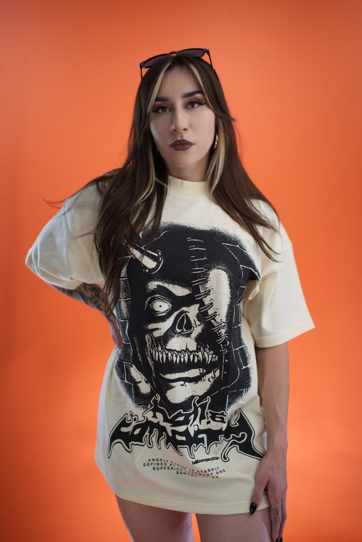 hell and company hell & co necessary evil t shirt cream front