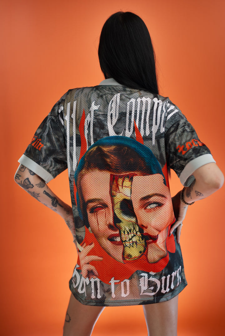 hell and company hell & co born to burn jersey back