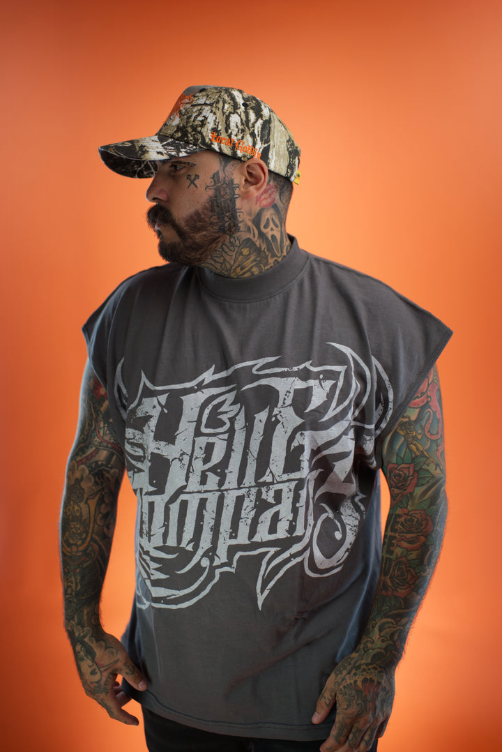 hell and company hell & co sinister muscle t shirt grey front