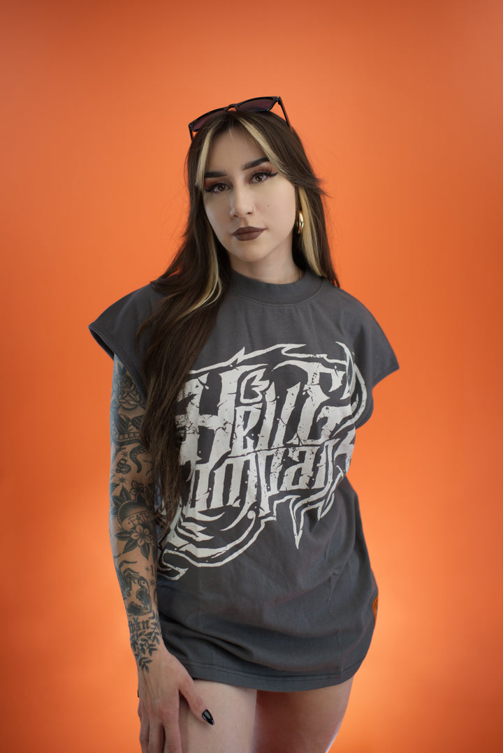 hell and company hell & co sinister muscle t shirt grey